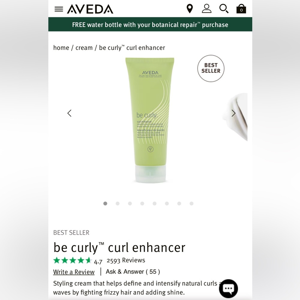 New Aveda Be Curly Curl Enhancer Cream